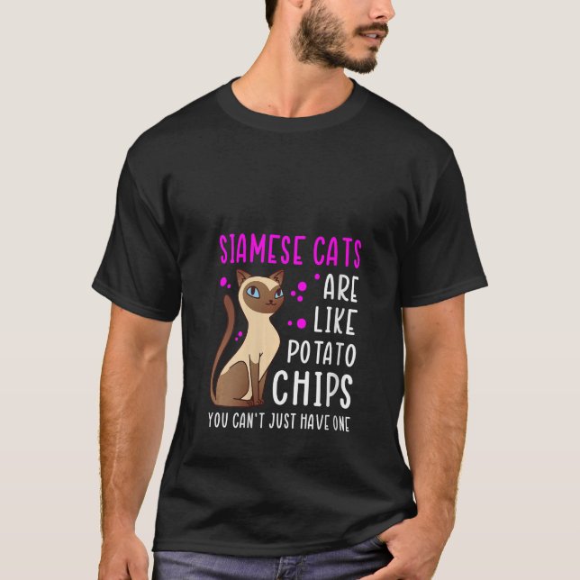 Womens Siamese Cats Are Like Mese Cat Owner Siames T-Shirt (Front)