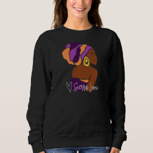 Womens Sierra Leone Africa Vibrant Ethnic Heritage Sweatshirt