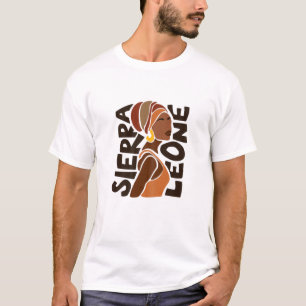 Womens Sierra Leone Flag Ethnic African Heritage B T-Shirt