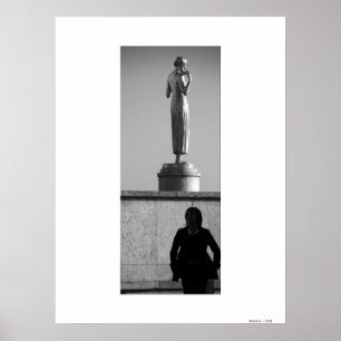 WOMEN'S SILHOUETTE BW Paris Poster