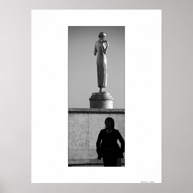 WOMEN'S SILHOUETTE BW Paris Poster (Front)