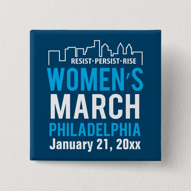 Women's Sister March Philadelphia January 15 Cm Square Badge (Front)