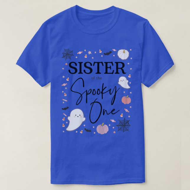 Womens Sister of the Spooky One Girl First Birthda T-Shirt (Design Front)