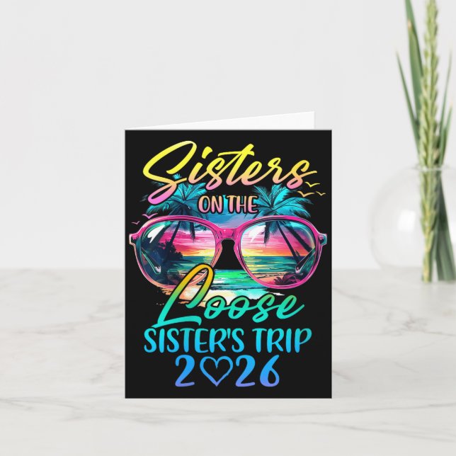 Womens Sisters On The Loose Sisters Trip 2026 Funn Card (Front)