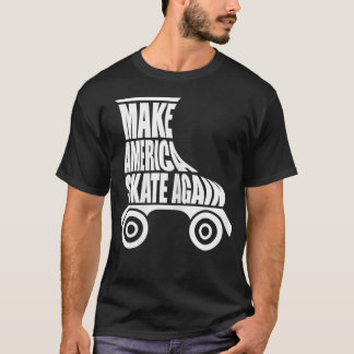 Womens Skate Again Roller Skating Cute  T-Shirt