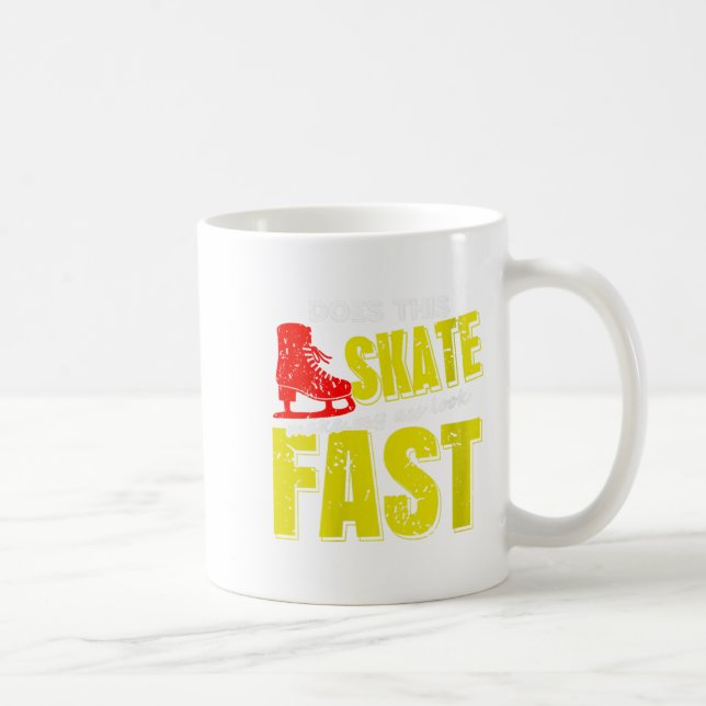 Womens Skate Makes Me Look Fast Bold Funny Ice Ska Coffee Mug (Right)