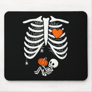 Womens Skeleton Baby Pregnant Xray Rib Cage For Fa Mouse Mat