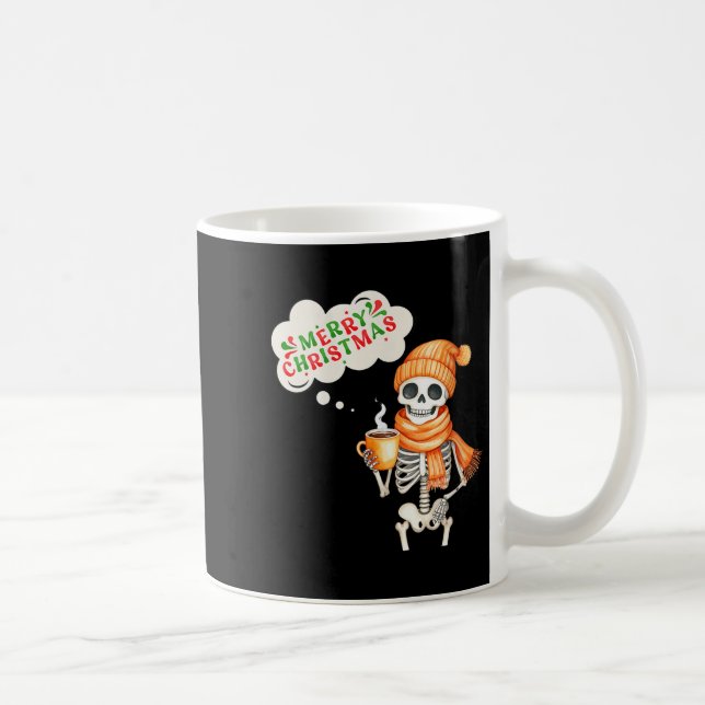 Womens Skeleton Speak Merry Christmas Waer F And H Coffee Mug (Right)