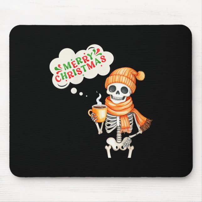 Womens Skeleton Speak Merry Christmas Waer F And H Mouse Mat (Front)