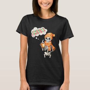 Womens Skeleton Speak Merry Christmas Waer F And H T-Shirt