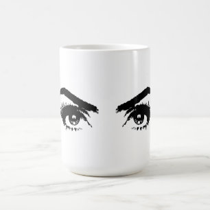 Womens Sketch Eyebrows Coffee Mug