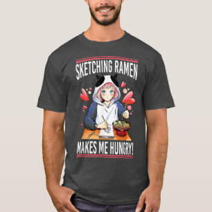 Women's Sketching Ramen - Anime Ramen T-Shirt