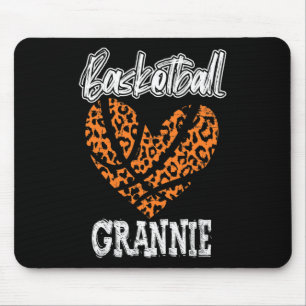 Womens Sketll Grannie Top Heart Cheetah Distressed Mouse Mat