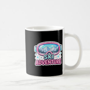 Womens ski adventure skier skiing mountain winter coffee mug