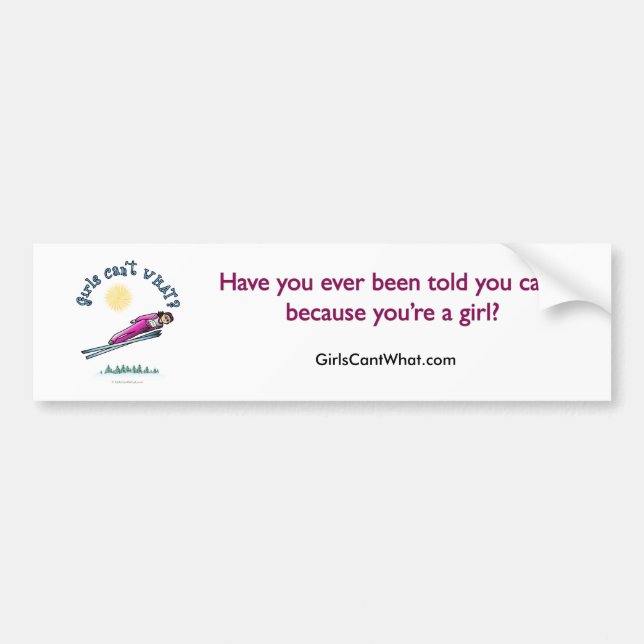Women's Ski Jumping Bumper Sticker (Front)