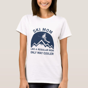 Womens Ski Mum Skiing T-Shirt