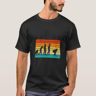 Womens Ski Vintage Skiing Evolution Skier V Neck T-Shirt