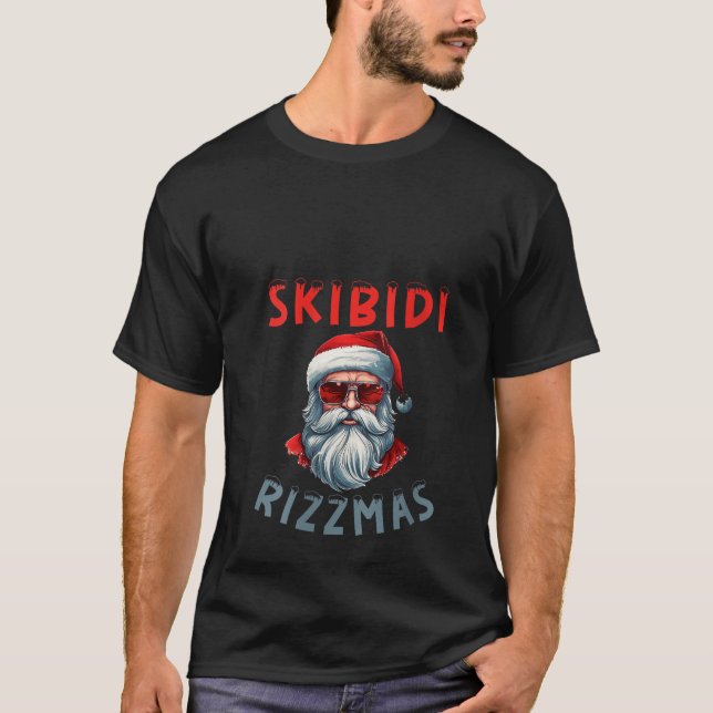 Womens Skibidi Rizzmas Christmas Rizz Santa Claus  T-Shirt (Front)