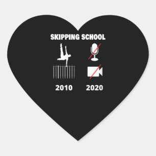 Women's Skipping School in 2020 Gift Heart Sticker