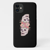 Womens Skull Floral Head Painting Art-Work Cool