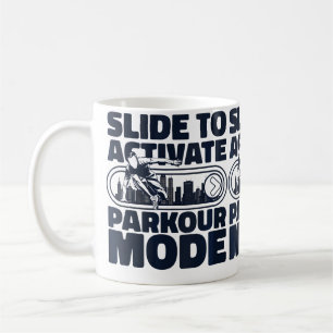 Womens Slide To Activate Parkour Mode Traceur Trai Coffee Mug