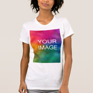 Women's Slim Fit Tee Your Photo Here Elegant White