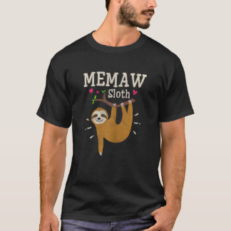 Womens   Sloth Graphic Humour Zoo Animal   Memaw T-Shirt