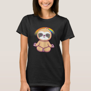 Womens Sloth Green Yoga T-Shirt