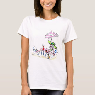 WOMEN'S SLOUCHY T-SHIRT - RELAXING ON THE BEACH