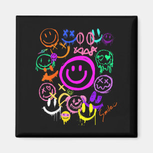 Womens Smile Face Emoticons Fun Vivid Graffiti Smi Magnet