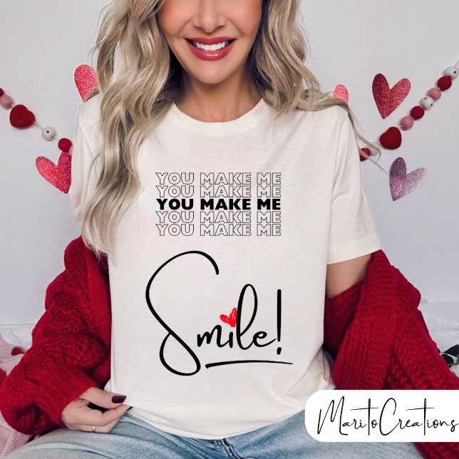 Women's smile T-shirt celebrating Valentine's Day (Creator Uploaded)