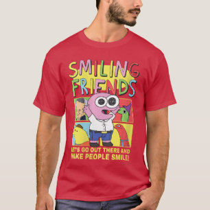 Womens Smiling Friends Make People Smile PIM Funny T-Shirt