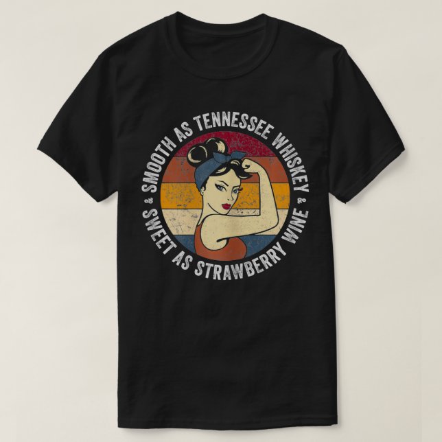 Womens Smooth As Tennessee Whiskey  Sweet Strawber T-Shirt (Design Front)