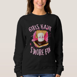 Womens Smores Camping Girls Have Smore Fun Camper Sweatshirt