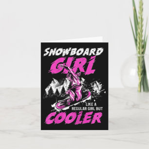 Womens Snowboard Girl Much Cooler Snowboarding Card