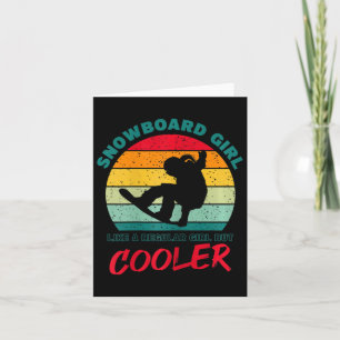Womens Snowboard Girl Snowboarder Tricks 1 Card