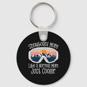 Womens Snowboard Mum Like A Normal Mum Womens Retr Key Ring
