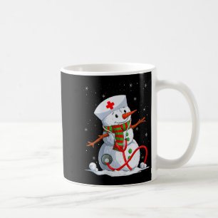 Womens Snowman Nurse Christmas Stethoscope Nursing Coffee Mug