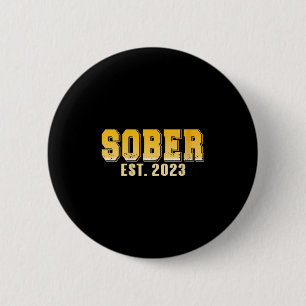 Womens Sober Est 2023 Recovery Journey Pride Miles 6 Cm Round Badge