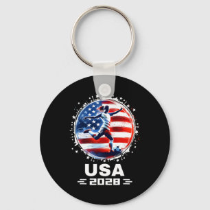 Womens Soccer American Flag Soccer Apparel Soccer Key Ring