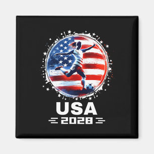 Womens Soccer American Flag Soccer Apparel Soccer Magnet