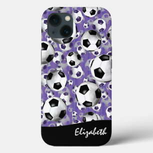 Women's Soccer Ball pattern iPhone 13 Case