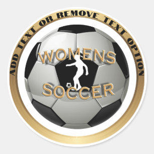 Women's Soccer Ball Sports Classic Round Sticker