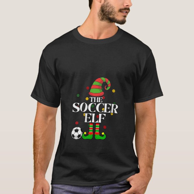 Womens Soccer Elf Family Matching Christmas Xmas S T-Shirt (Front)