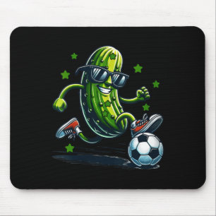 Womens soccer funny pickle with sunglasses for mouse mat