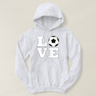 Women's Soccer LOVE Cute Soccer Player Sports Hoodie
