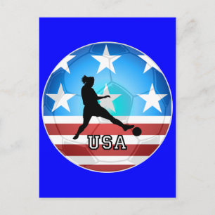 womens soccer postcard