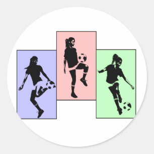 Womens Soccer Skills Classic Round Sticker
