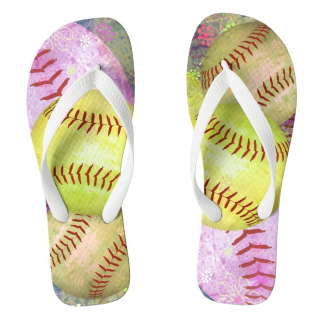 Women's Softball Flip Flops (Footbed)