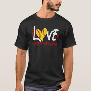 Womens Softball Love my Granddaughter  for Men Kid T-Shirt